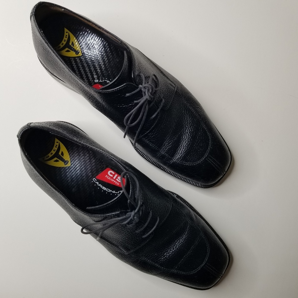 Toschi Italian lace up shoes size 8 1/2 euc - Picture 3 of 8